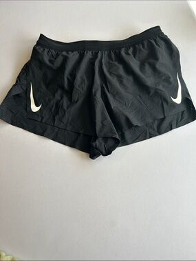 Nike Black Women’s Athletic Shorts with White Swooshes